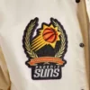 Phoenix Suns Bomber Varsity Cream Jacket 3