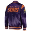Phoenix Suns Force Play Purple Satin Varsity Jacket 2