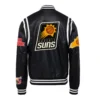 Phoenix Suns Full Leather Black Varsity Jacket 1