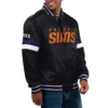 Phoenix Suns Home Game Satin Varsity Black Jacket