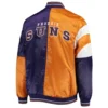 Phoenix Suns Leader Orange and Purple Satin Varsity Jacket 1
