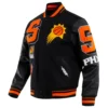 Phoenix Suns Mashup Wool Varsity Black Jacket 1