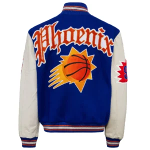 Phoenix Suns Old English Wool Varsity Blue Jacket 1