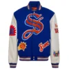 Phoenix Suns Old English Wool Varsity Blue Jacket
