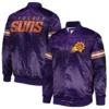 Phoenix Suns Pick & Roll Full-Snap Satin Varsity Purple Jacket 3