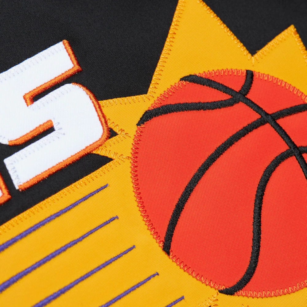 Phoenix Suns Raglan Full Snap Satin Varsity Jacket 3