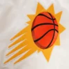 Phoenix Suns Retro Classic Full-Snap Satin Varsity Cream Jacket 4