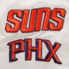 Phoenix Suns Retro Classic Full-Snap Satin Varsity Cream Jacket 5