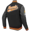 Phoenix Suns Script Tail Black Wool & Leather Varsity Jacket 2