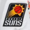 Phoenix Suns Script Tail Full-Snap White Satin Varsity Jacket 5