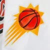 Phoenix Suns Script Tail Full-Snap White Satin Varsity Jacket 6