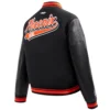 Phoenix Suns Script Tail Women’s Black Wool & Leather Varsity Jacket 2