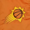 Phoenix Suns Slider Full-Snap Orange Satin Varsity Jacket 2