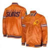 Phoenix Suns Slider Full-Snap Orange Satin Varsity Jacket 3