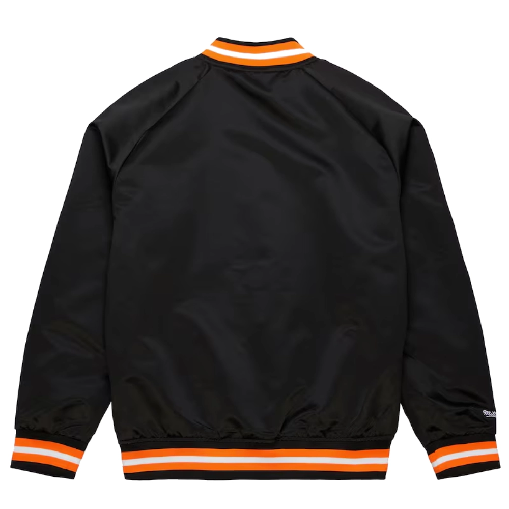 Phoenix Suns Throwback Wordmark Full-Snap Satin Varsity Jacket 1