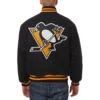 Pittsburgh Penguins Black Varsity Jacket 1