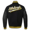 Pittsburgh Penguins Black Wool Varsity Jacket 1