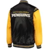 Pittsburgh Penguins Enforcer Black Varsity Jacket 1