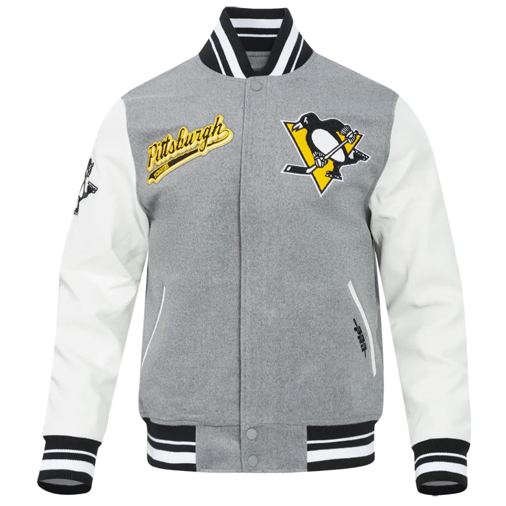 Pittsburgh Penguins Wool Varsity Grey Jacket