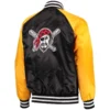 Pittsburgh Pirates Lead Off Full-Snap Satin Blackyellow Varsity Jacket 1