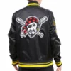 Pittsburgh Pirates Mashup Black Varsity Satin Jacket For Men's