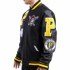 Pittsburgh Pirates Mashup Black Wool Varsity Jacket with Leather Sleeves For Men's