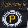 Pittsburgh Pirates Old English Black Wool & Leather Varsity Jacket 5