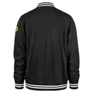 Pittsburgh Pirates Pack Pro Camden Full-Zip Track Varsity Black Jacket 1