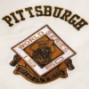 Pittsburgh Pirates Retro Classic Full-Snap White Satin Varsity Jacket 5