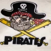 Pittsburgh Pirates Retro Classic Full Snap White Satin Varsity Jacket 8