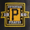 Pittsburgh Pirates Retro Classic Rib White & Black Varsity Jacket 7