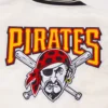 Pittsburgh Pirates Retro Classic Women’s Full-Snap White Satin Varsity Jacket 4