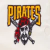 Pittsburgh Pirates Retro Classic Women’s Full-Snap White Satin Varsity Jacket 5