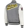 Pittsburgh Pirates Script Tail Wool & Leather Varity Jacket 1