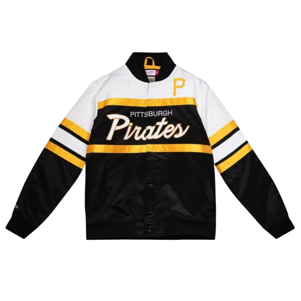 Pittsburgh Pirates Special Script Satin Varsity Jacket – BlackWhite
