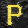 Pittsburgh Pirates The Captain II Satin Varsity Black Jacket 2