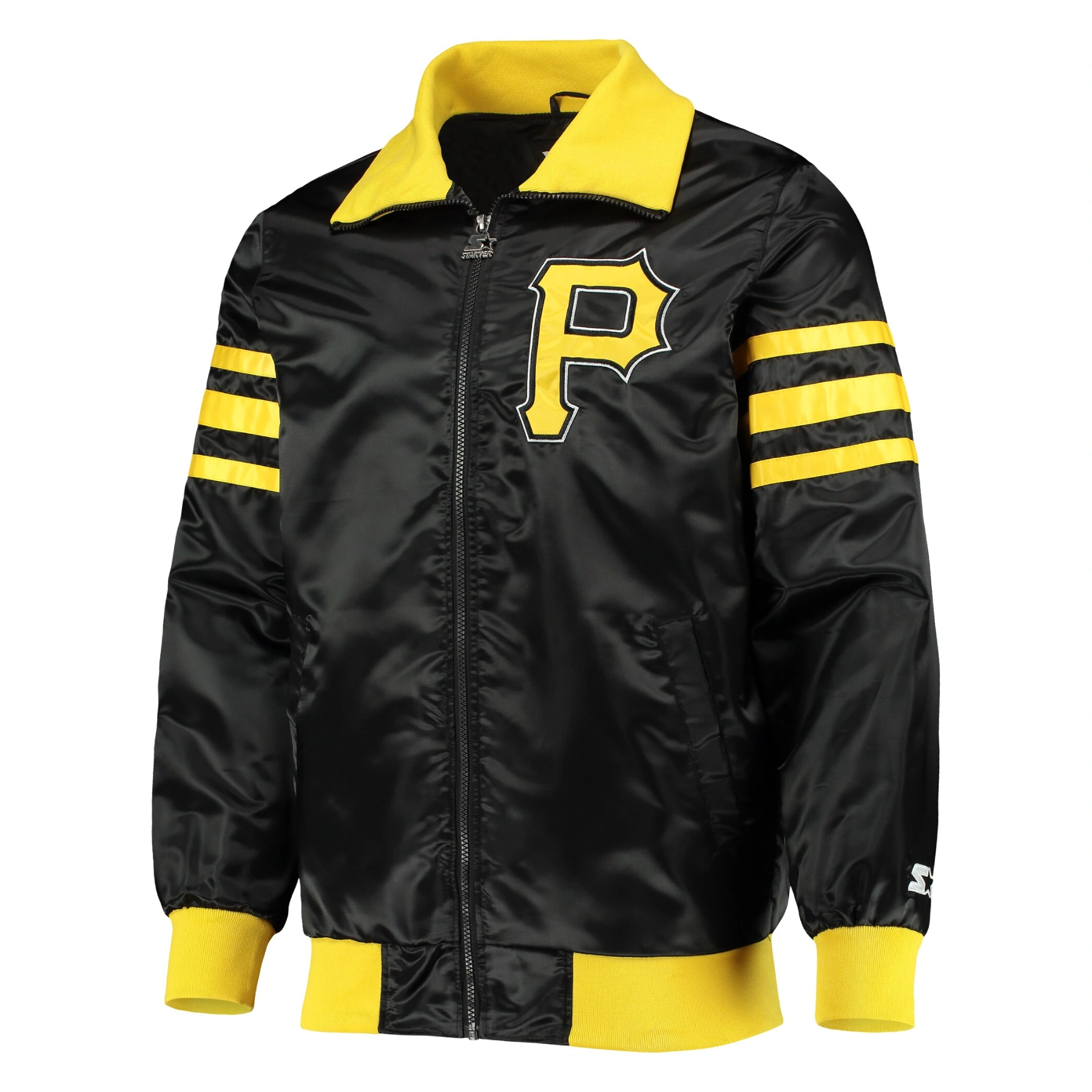 Pittsburgh Pirates The Captain II Satin Varsity Black Jacket