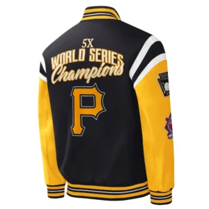 Pittsburgh Pirates Title Holder Full-Snap Varsity BlackYellow Jacket 1