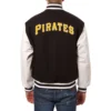 Pittsburgh Pirates Two Tone Black Wool & Leather Varsity Jacket 1
