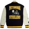Pittsburgh Steelers OVO Wool and Leather Varsity Jacket 1