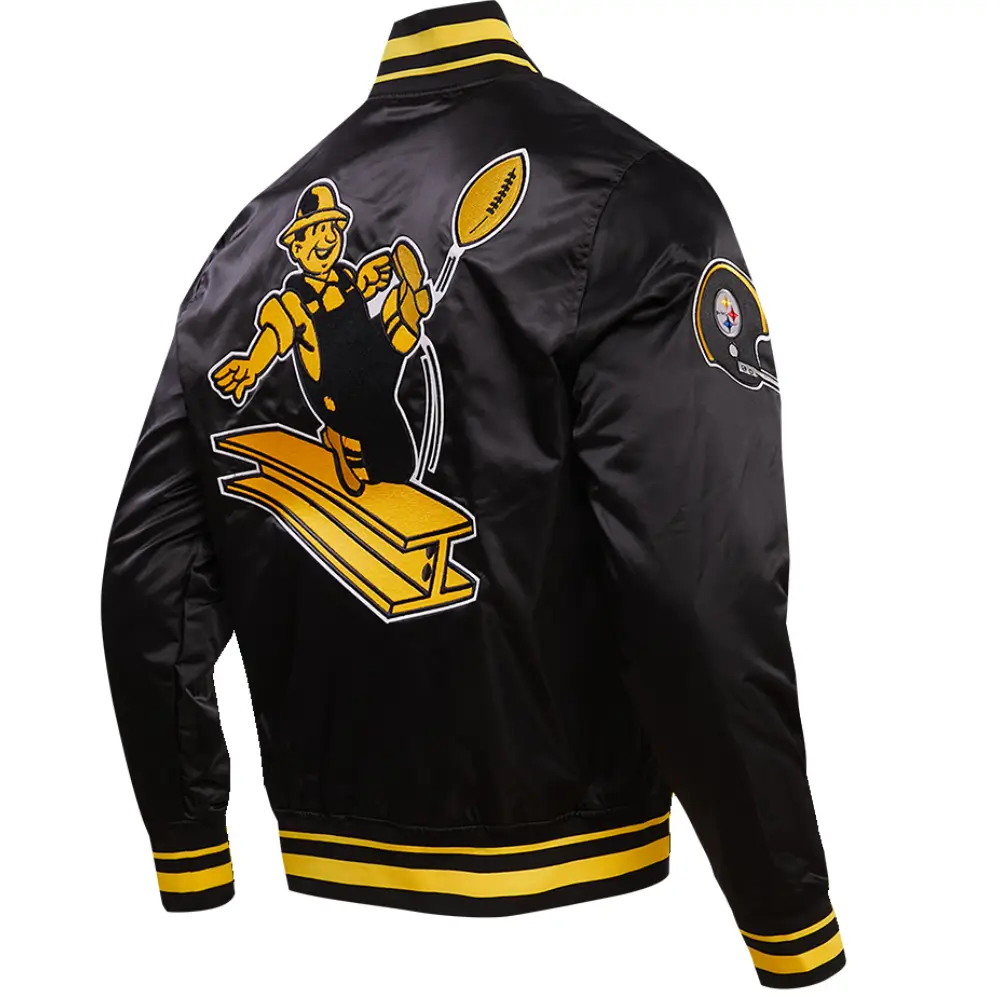 Pittsburgh Steelers Retro Classic Black Jacket 3