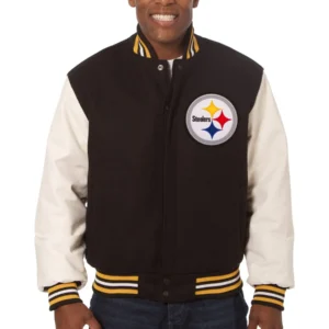 Pittsburgh Steelers Two Tone Varsity Jacket