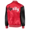 Portland Trail Blazers Enforcer Red Varsity Jacket 1