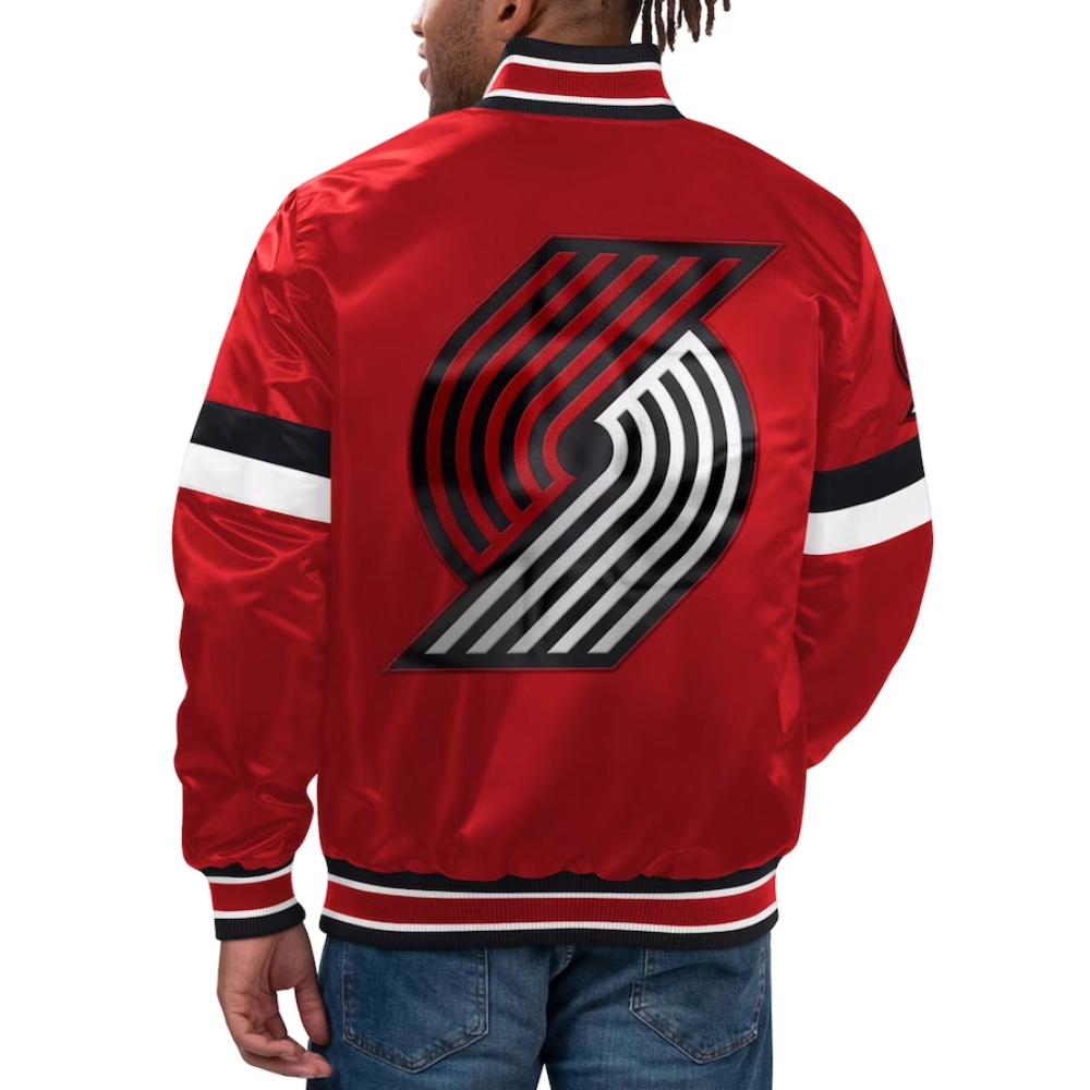 Portland Trail Blazers Home Game Varsity Red Jacket 1