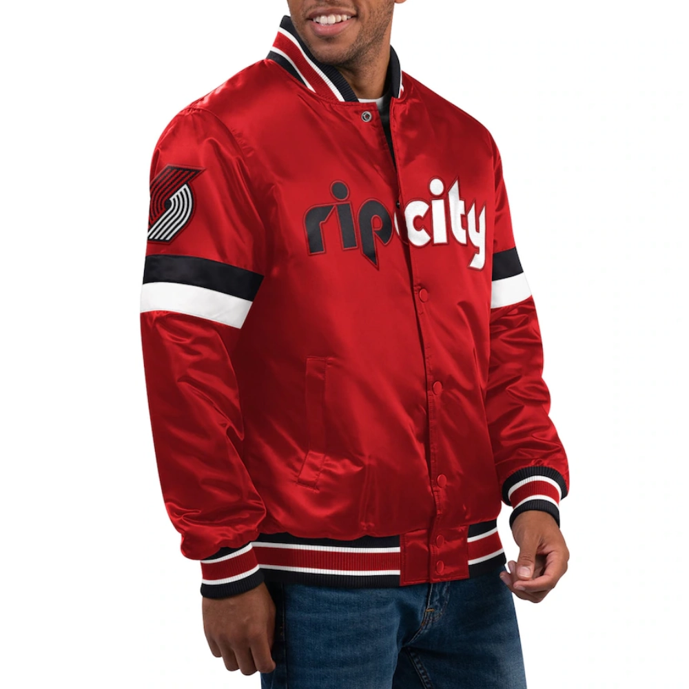 Portland Trail Blazers Home Game Varsity Red Jacket