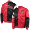 Portland Trail Blazers Leader Black and Red Varsity Jacket 3