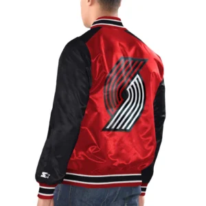 Portland Trail Blazers Renegade Red Varsity Jacket 1