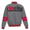 Portland Trail Striped Grey Varsity Jacket 1