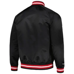 Portland Trail Throwback Wordmark Black Varsity Jacket 1