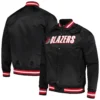 Portland Trail Throwback Wordmark Black Varsity Jacket 2